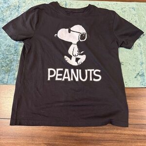 Peanuts Black and White Short Sleeve Tee